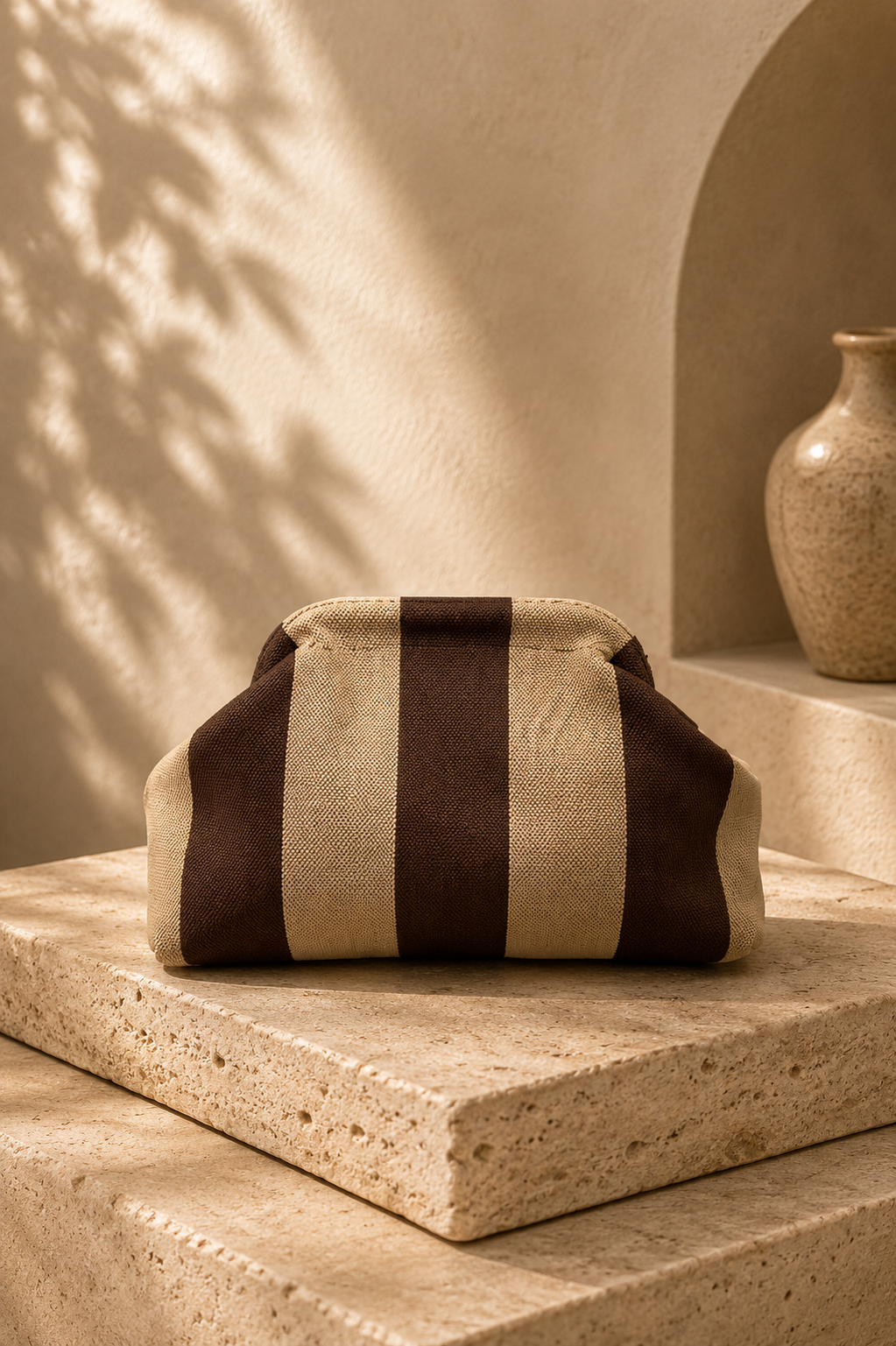 Riviera Stripe Clutch
