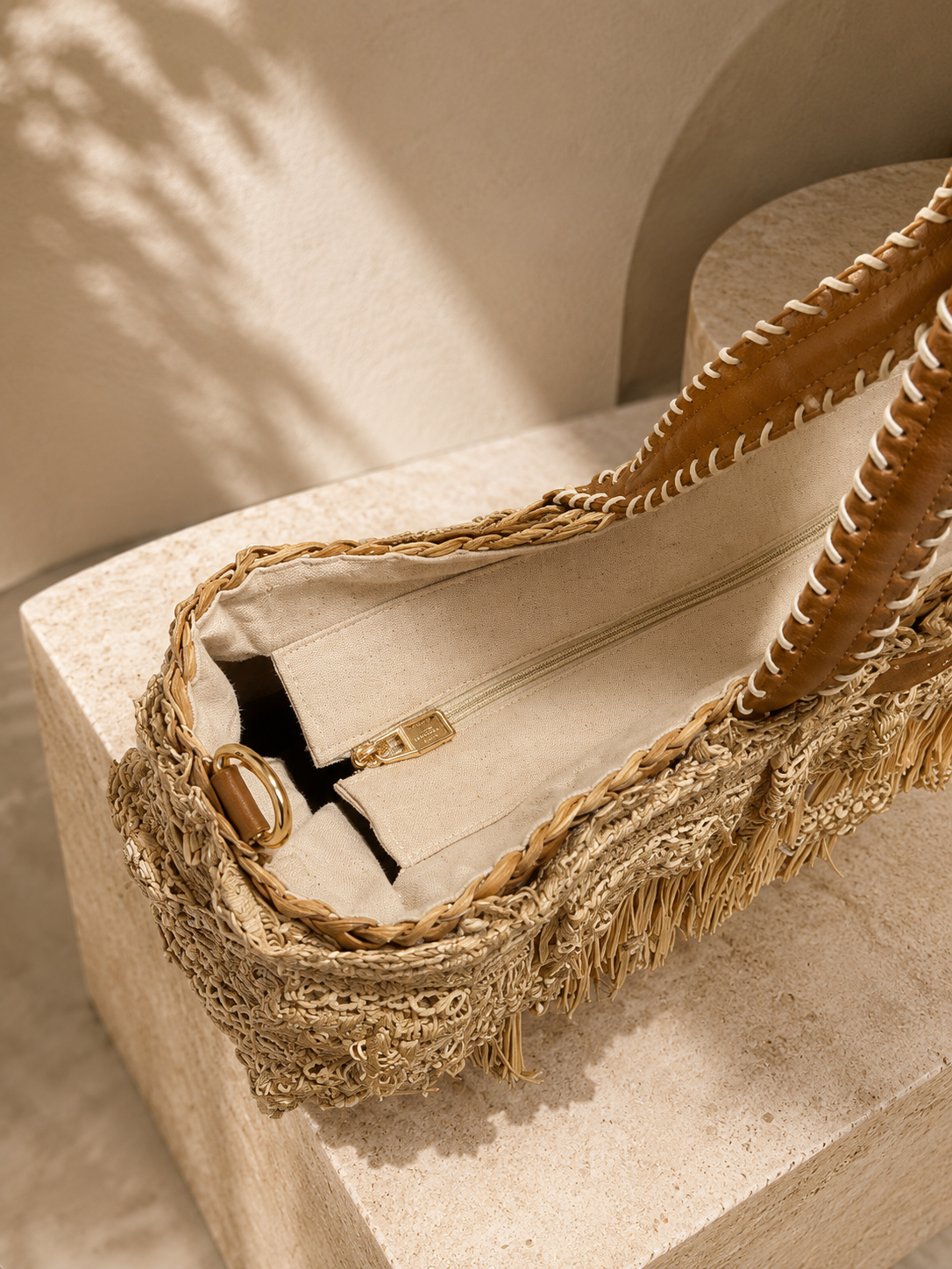 Santorini Fringe Beach Tote