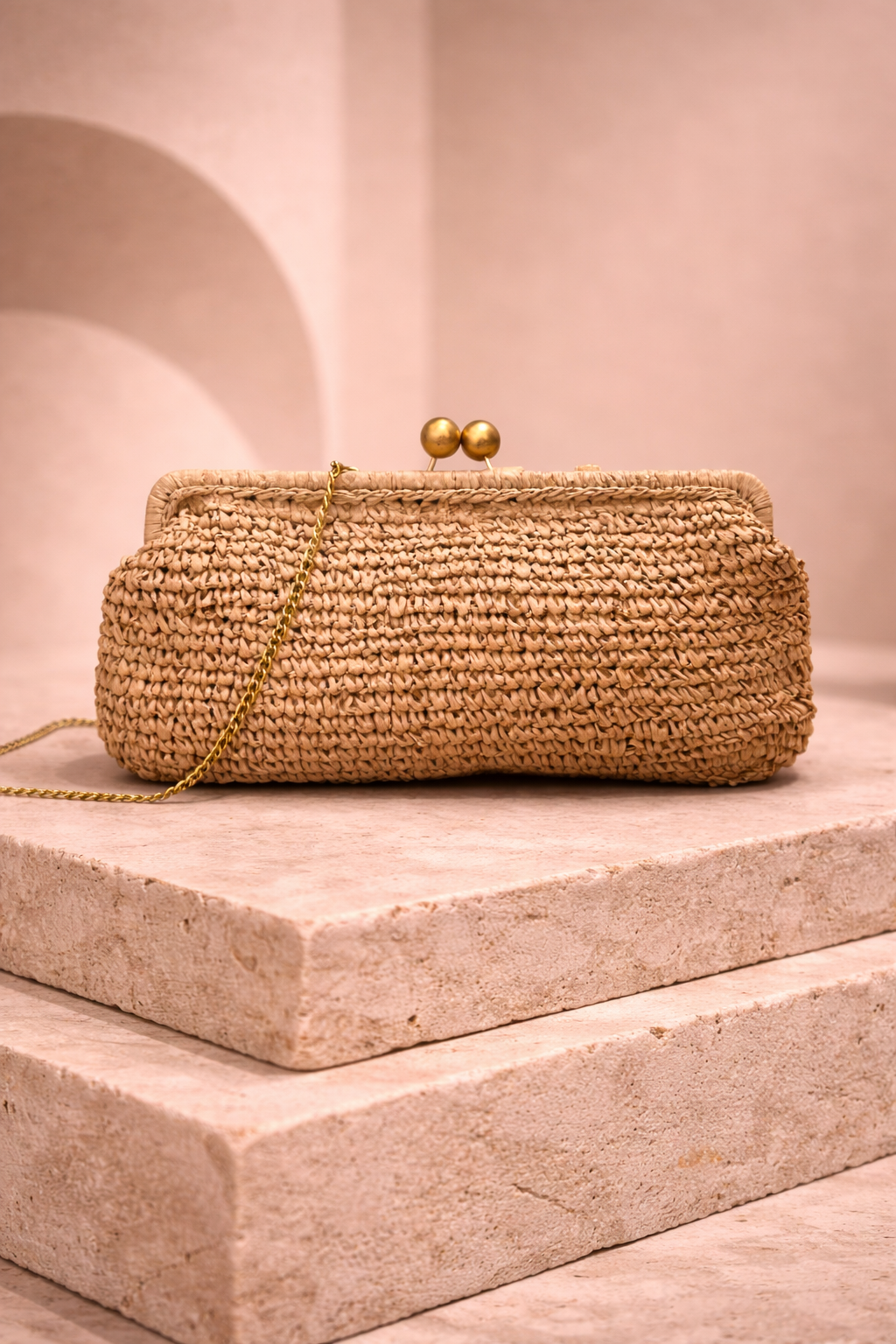 Solea Raffia Clutch
