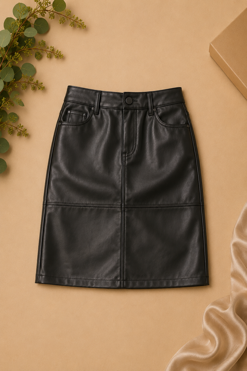Black Leather Skirt