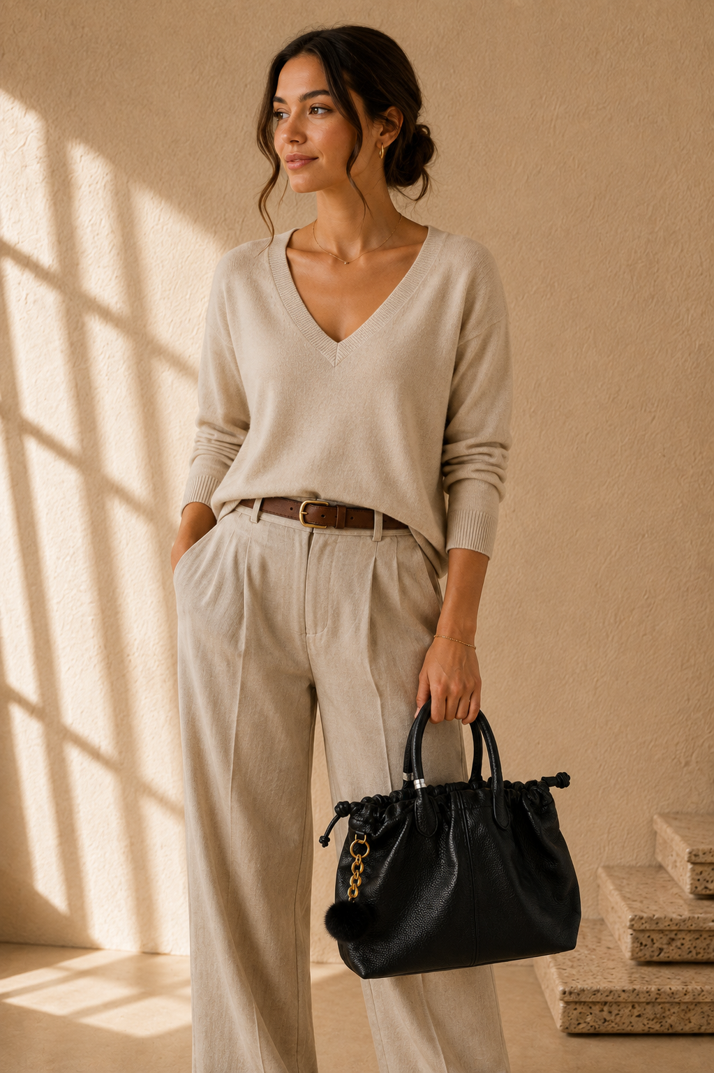 Chelsea Gathered Bag Black
