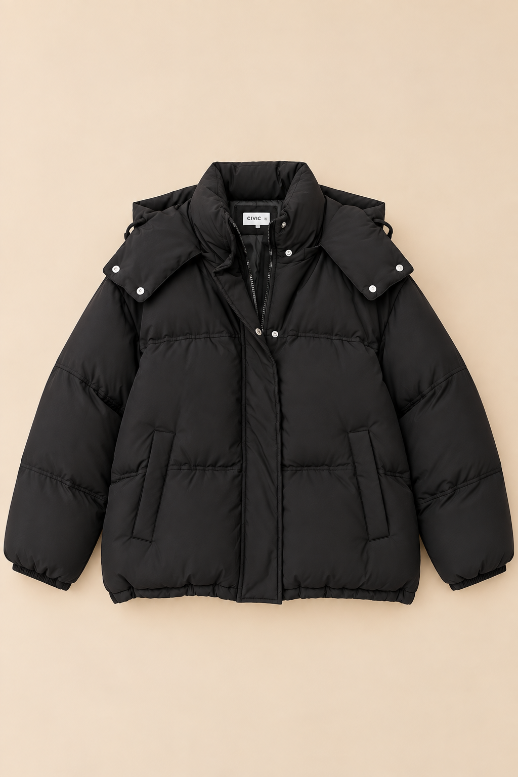 Cora Puffer Jacket – Black