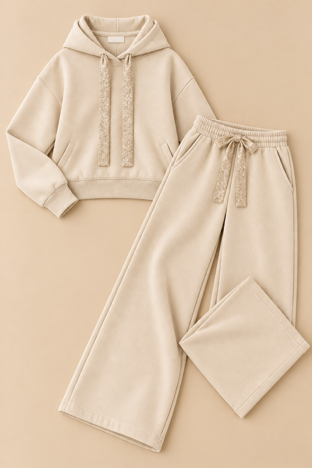 Cavelle Hoodie Co-ord – Cream