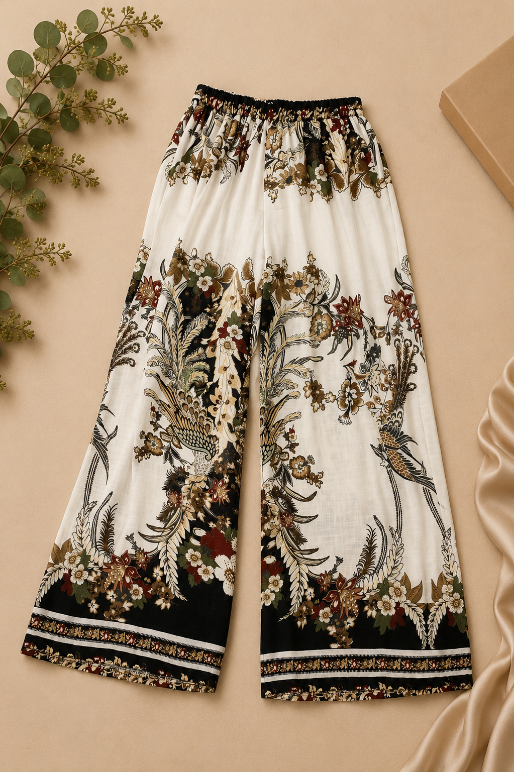 Dark Print Boho Floral Set