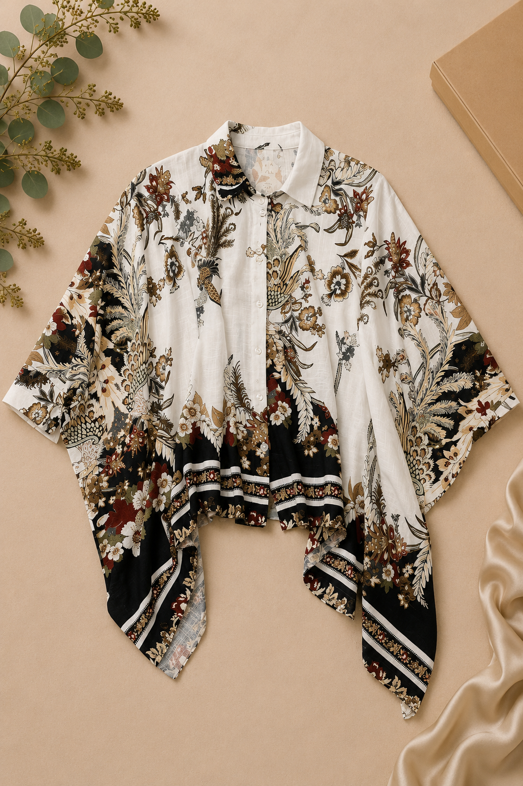 Dark Print Boho Floral Set