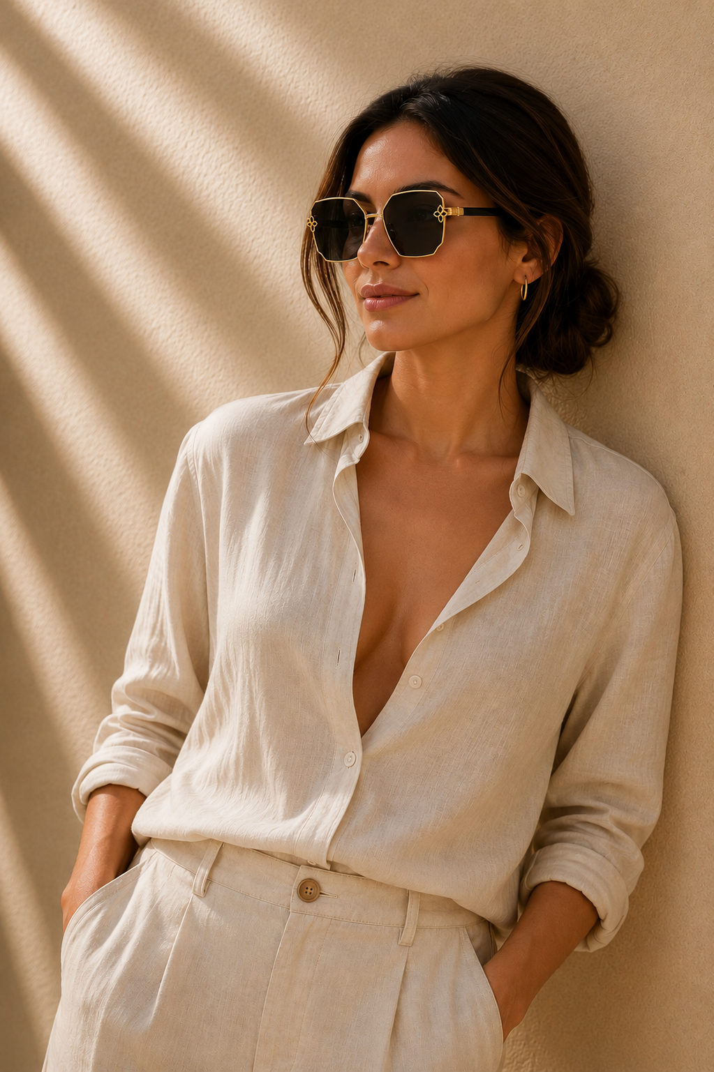 Evelyn Sunglasses Black Gold