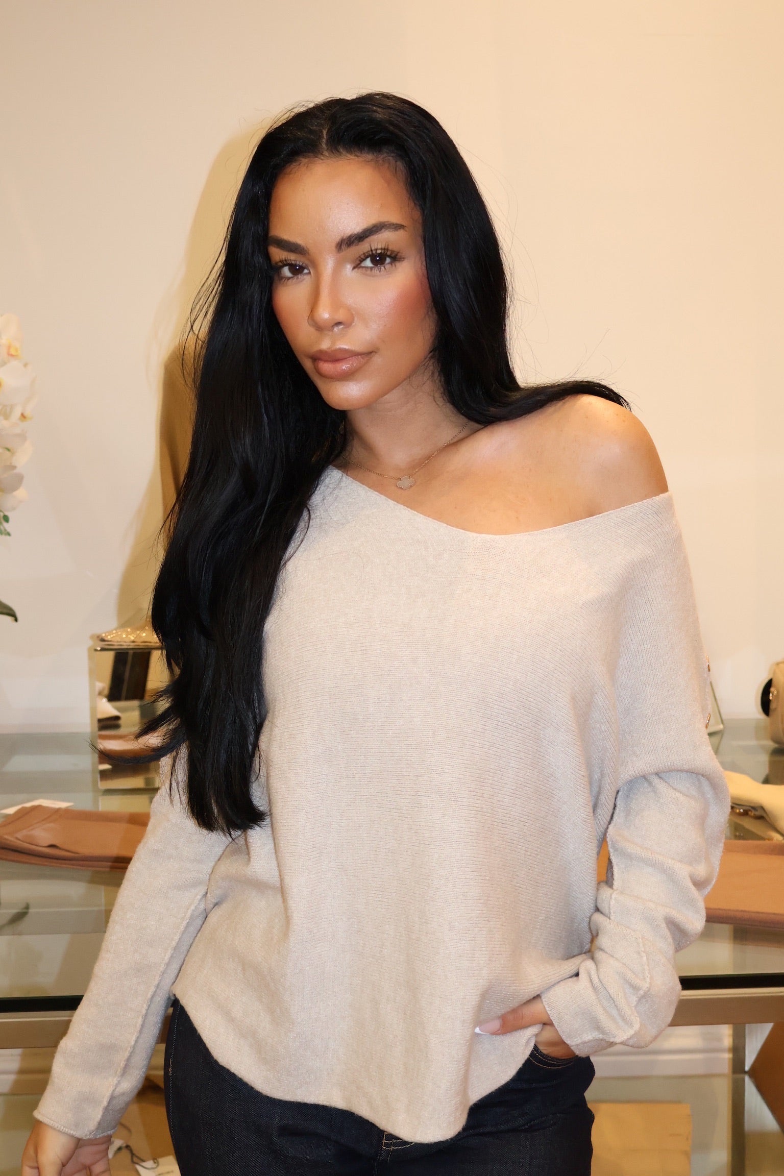 Soft Touch Off-Shoulder Knit