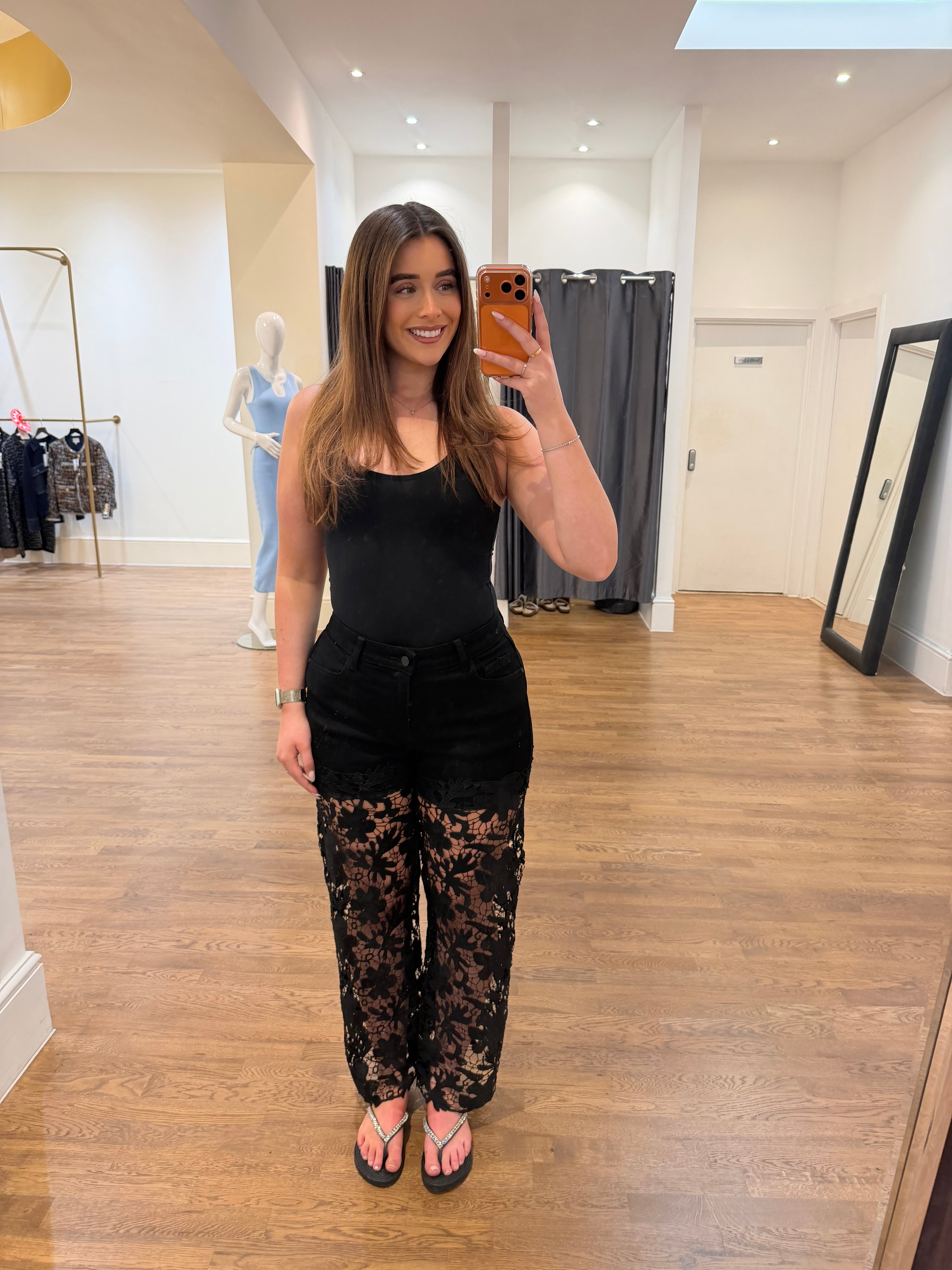 Noir Lace Statement Trousers