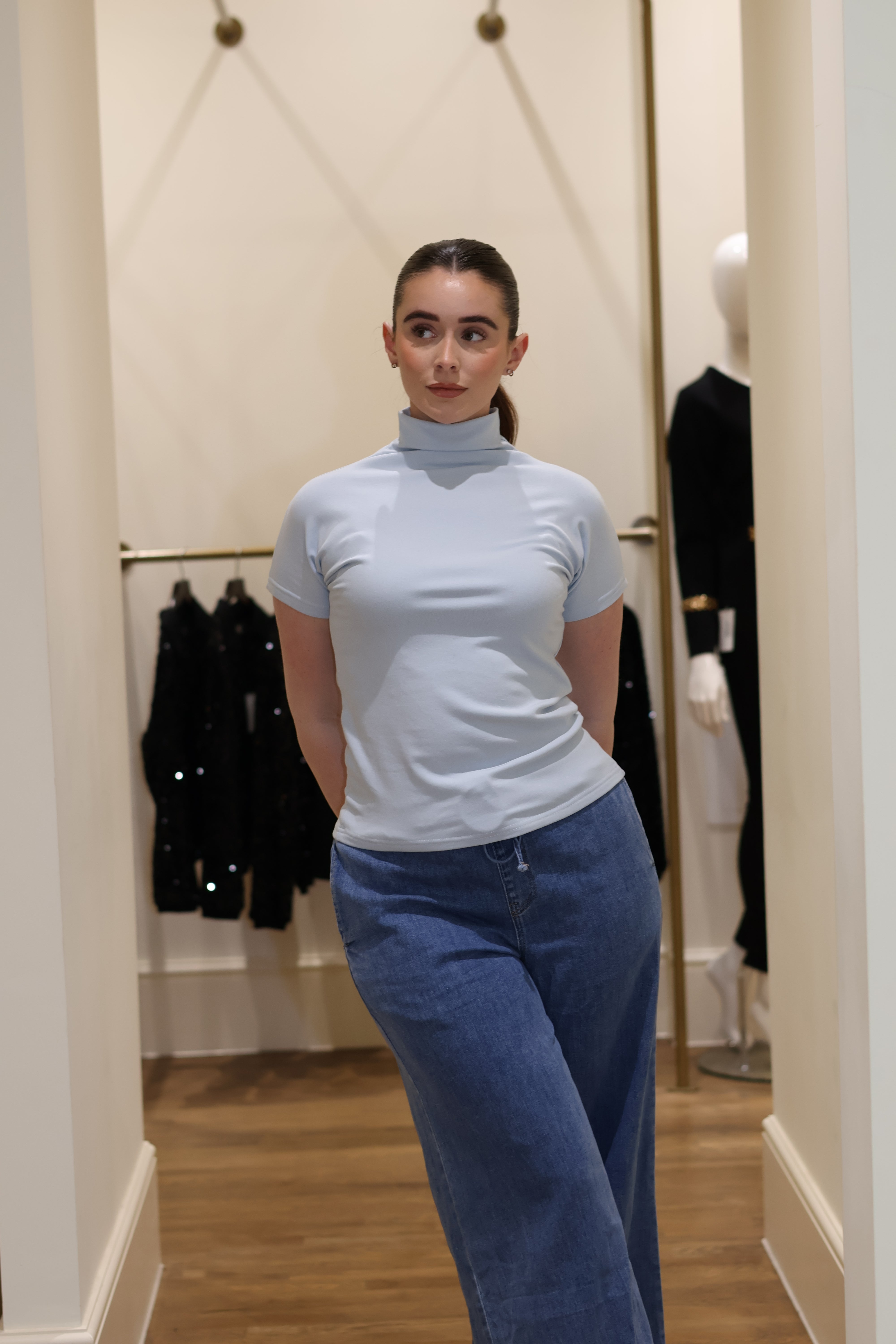 High Neck Stretch Tee
