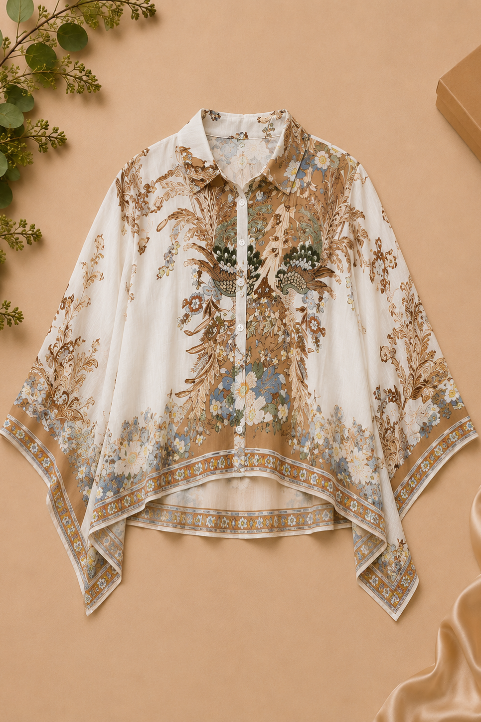 Light Print Boho Floral Set