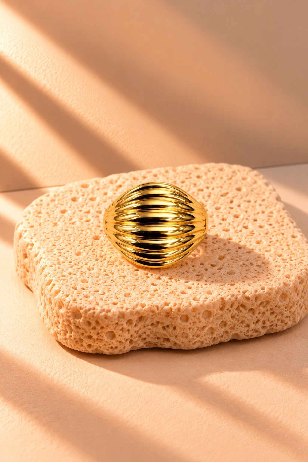 Livia Ribbed Statement Ring