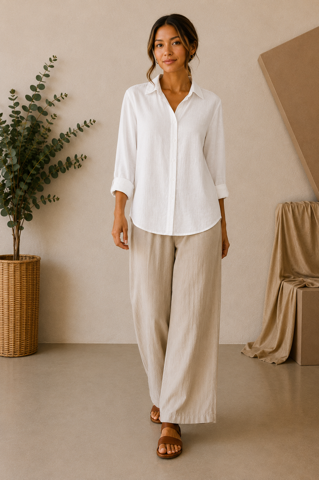Marlow Linen Shirt - White