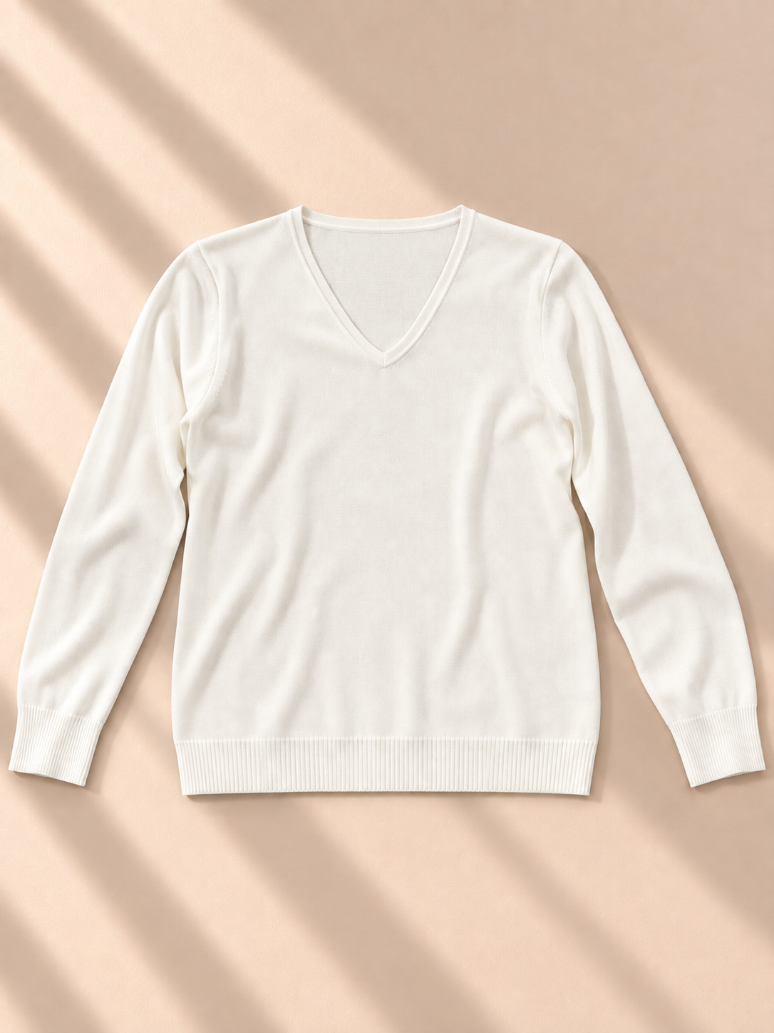 Mirelle V-Neck Knit – White