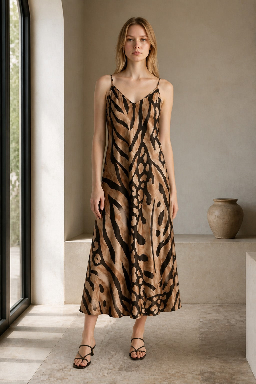 Savanna Muse Slip Dress - Desert Mocha