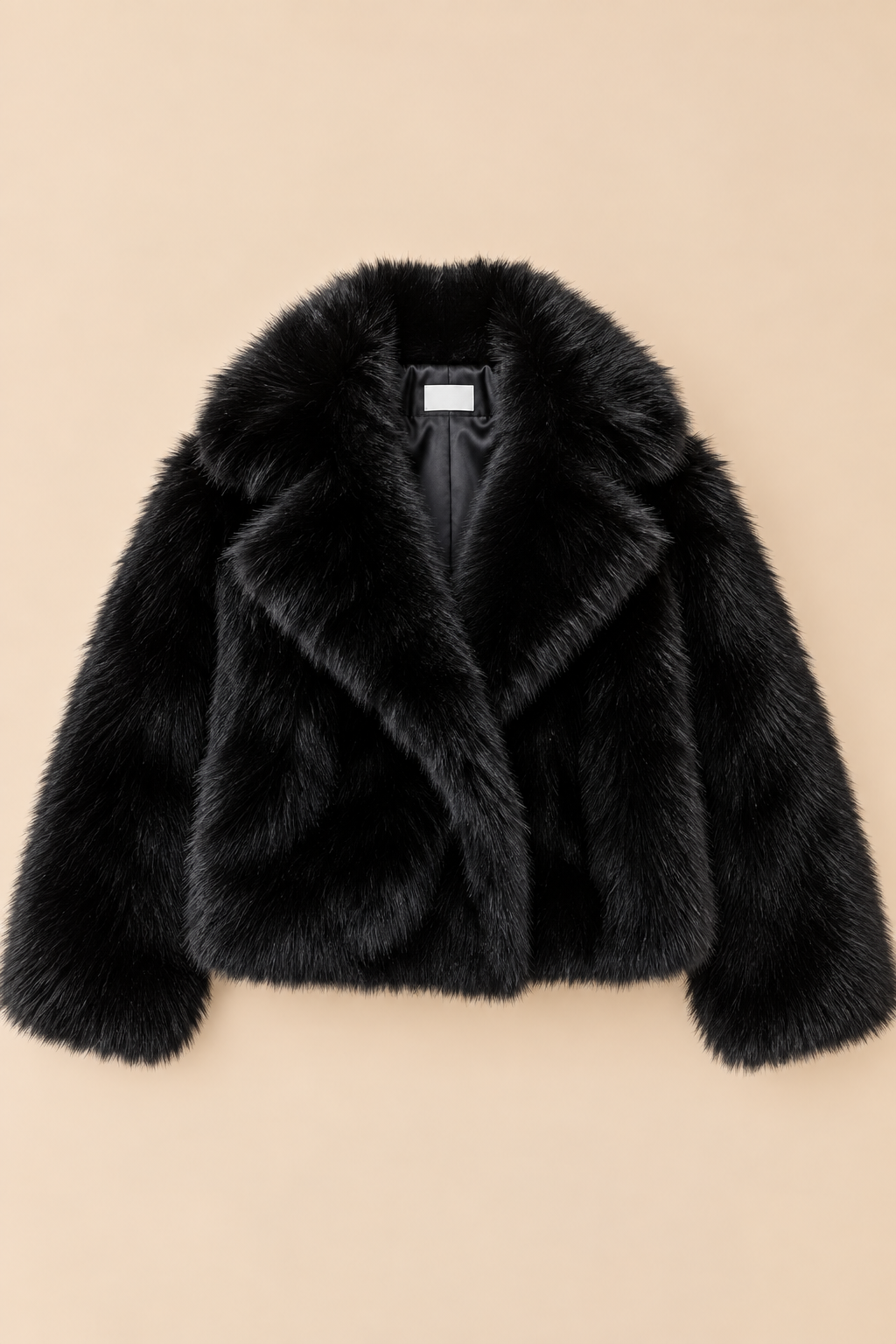 Nola Faux Fur Jacket – Black