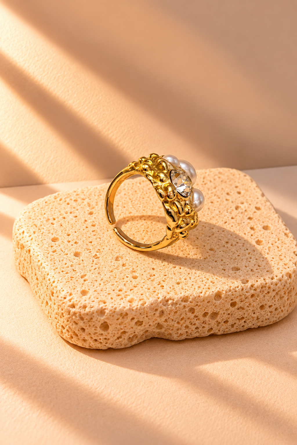 Ottilie Pearl & Crystal Ring
