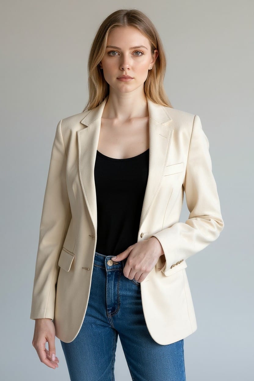 Solea Classic Blazer – Ivory