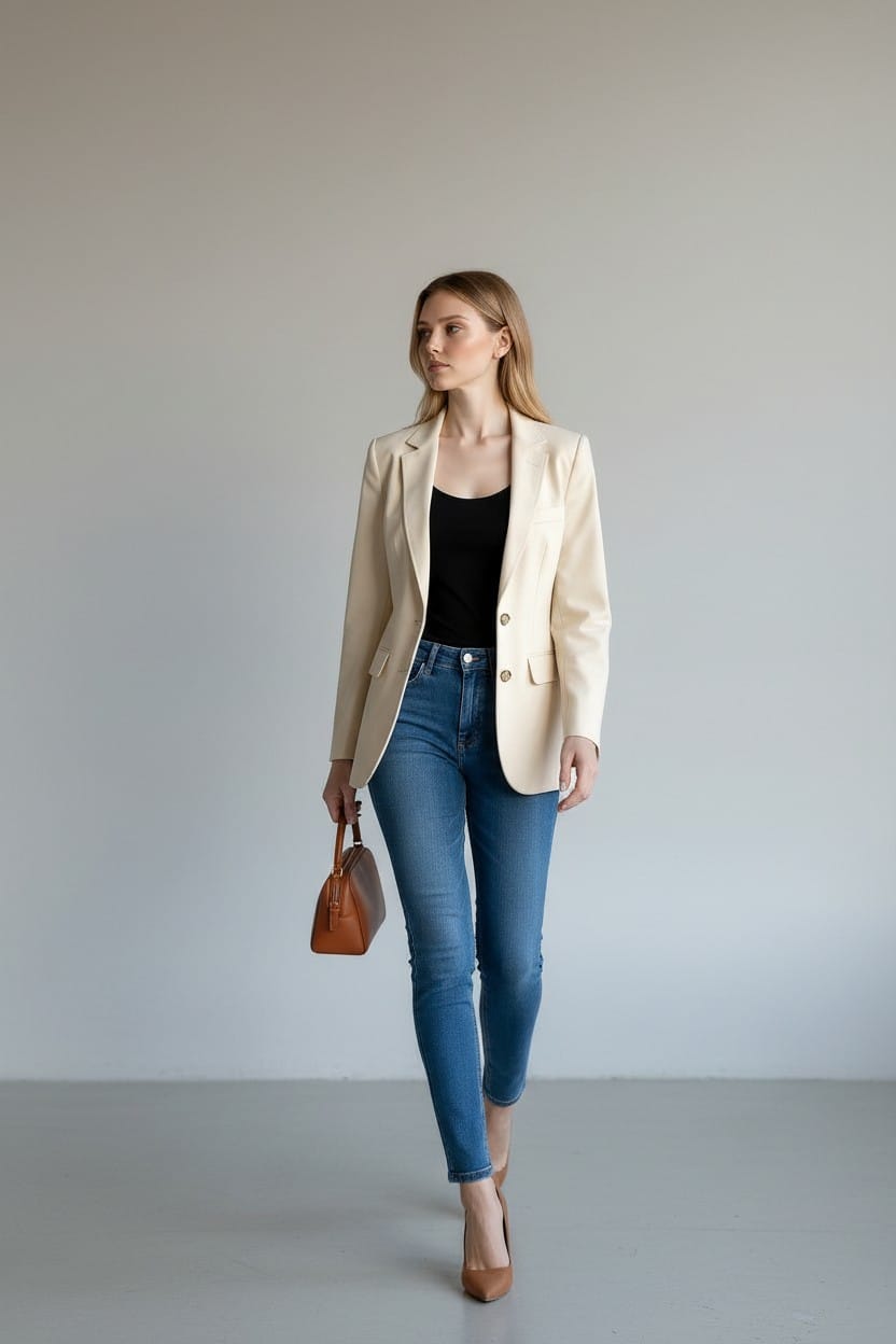 Solea Classic Blazer – Ivory