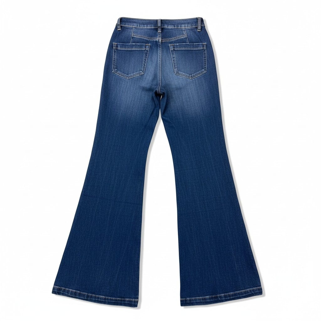 Isla Studded Flare Denim – Midnight Blue