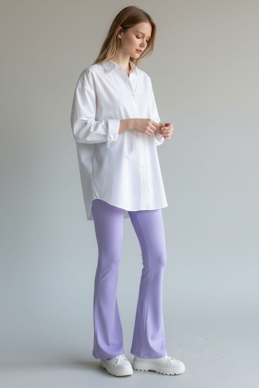 Luna Flare Pants - Lilac