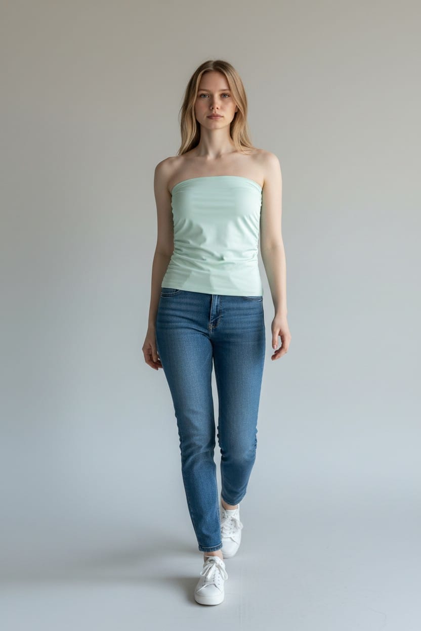 Sage Bandeau Top