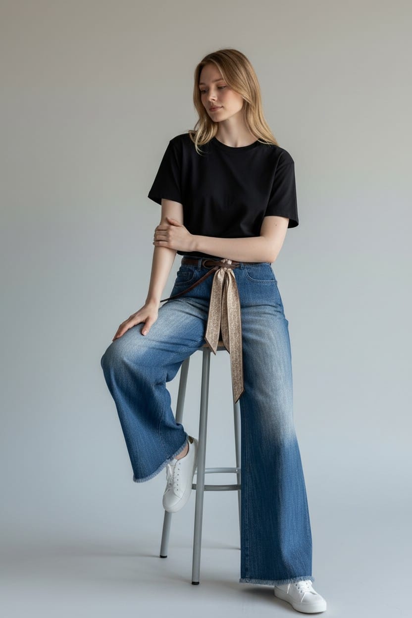 Isla Relaxed Denim Jeans – Vintage Blue