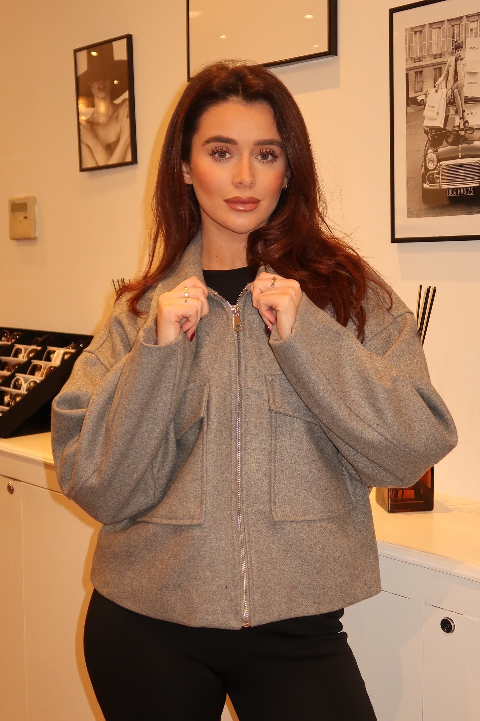 Hollis Wool Blend Zip Jacket