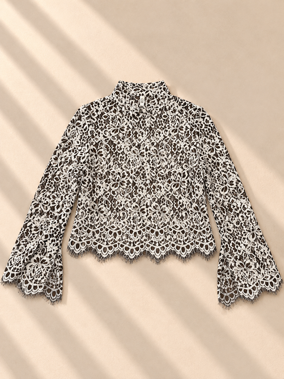 Sabine Lace Top – Brown/Cream