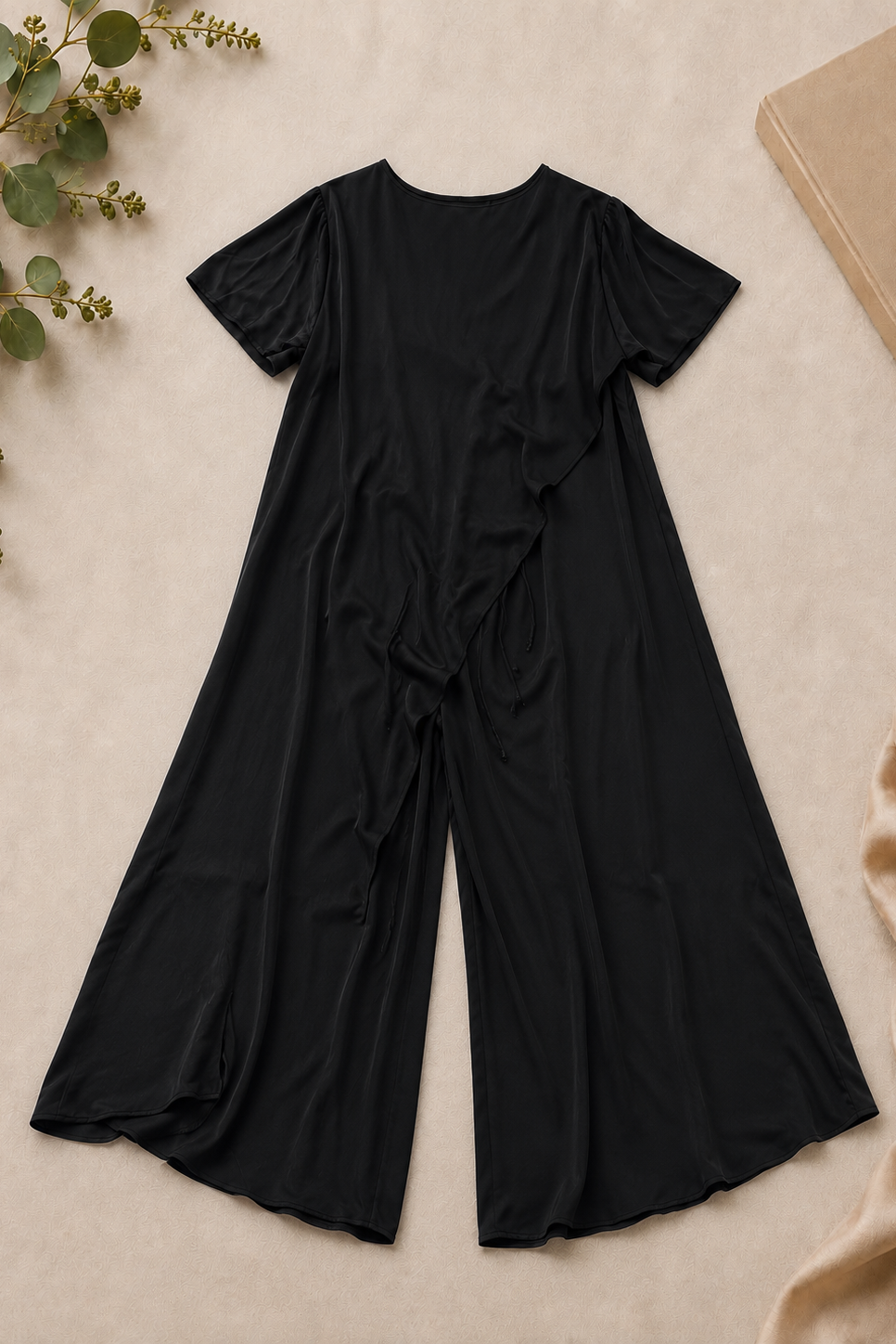Sienna Muse Satin Co-Ord - Black