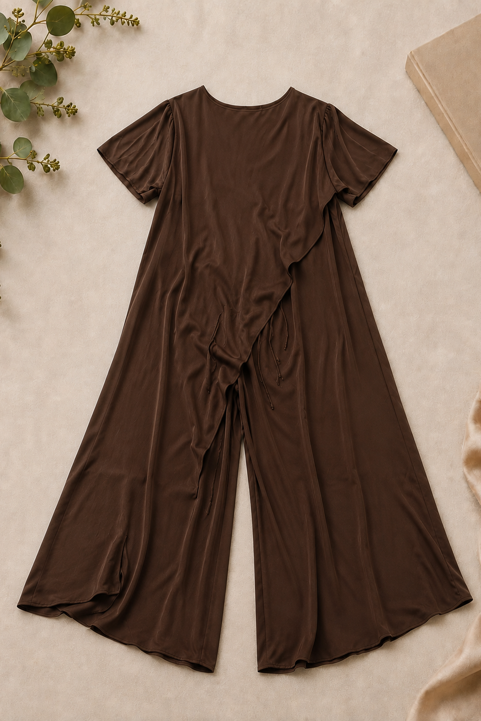 Sienna Muse Satin Co-Ord - Brown