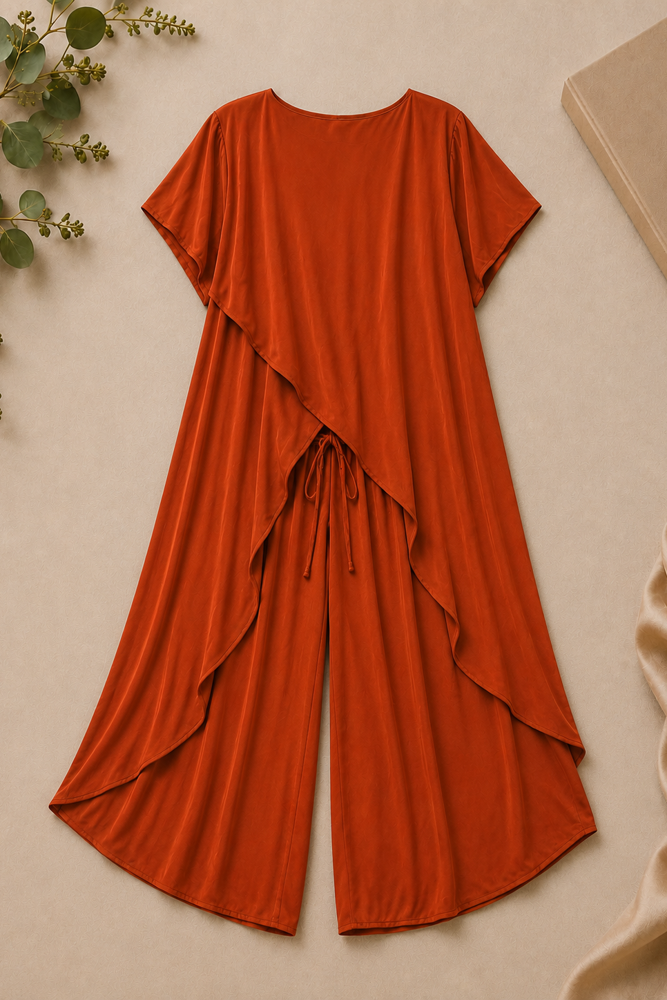 Sienna Muse Satin Co-Ord - Sunset