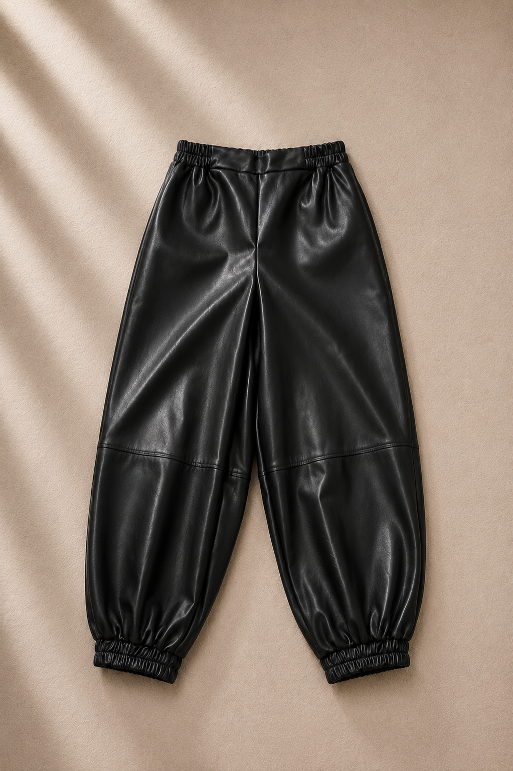 Soho Leather Joggers – Black