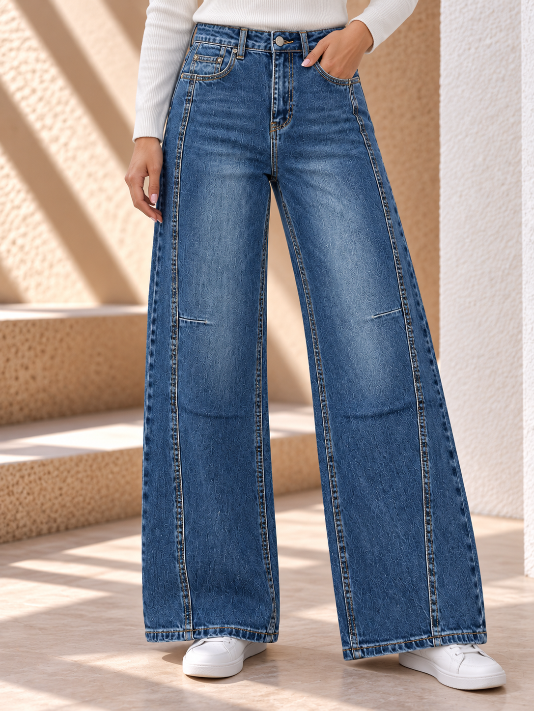 Talia Wide Leg Jeans – Blue
