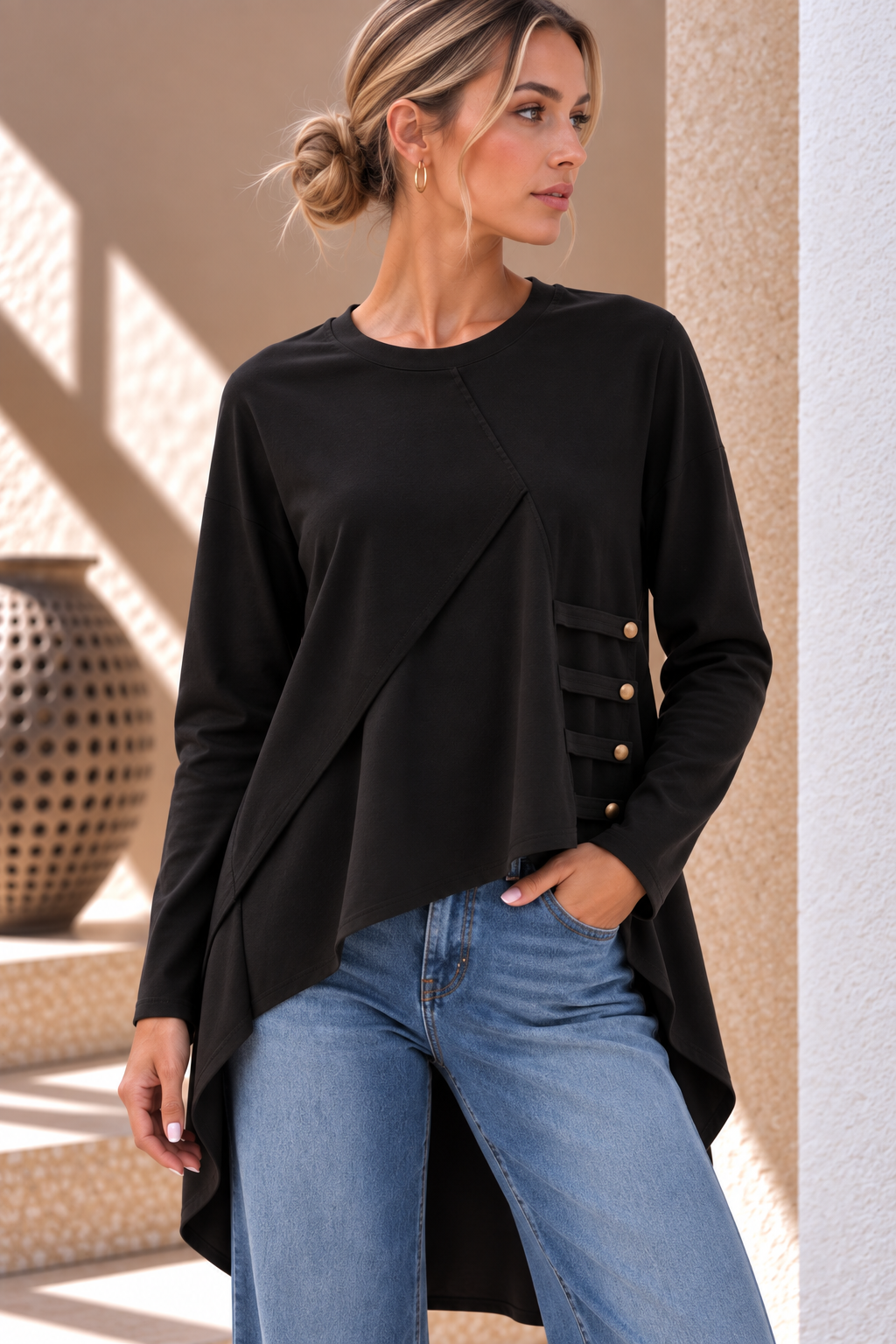 Vesper Asymmetric Top – Black