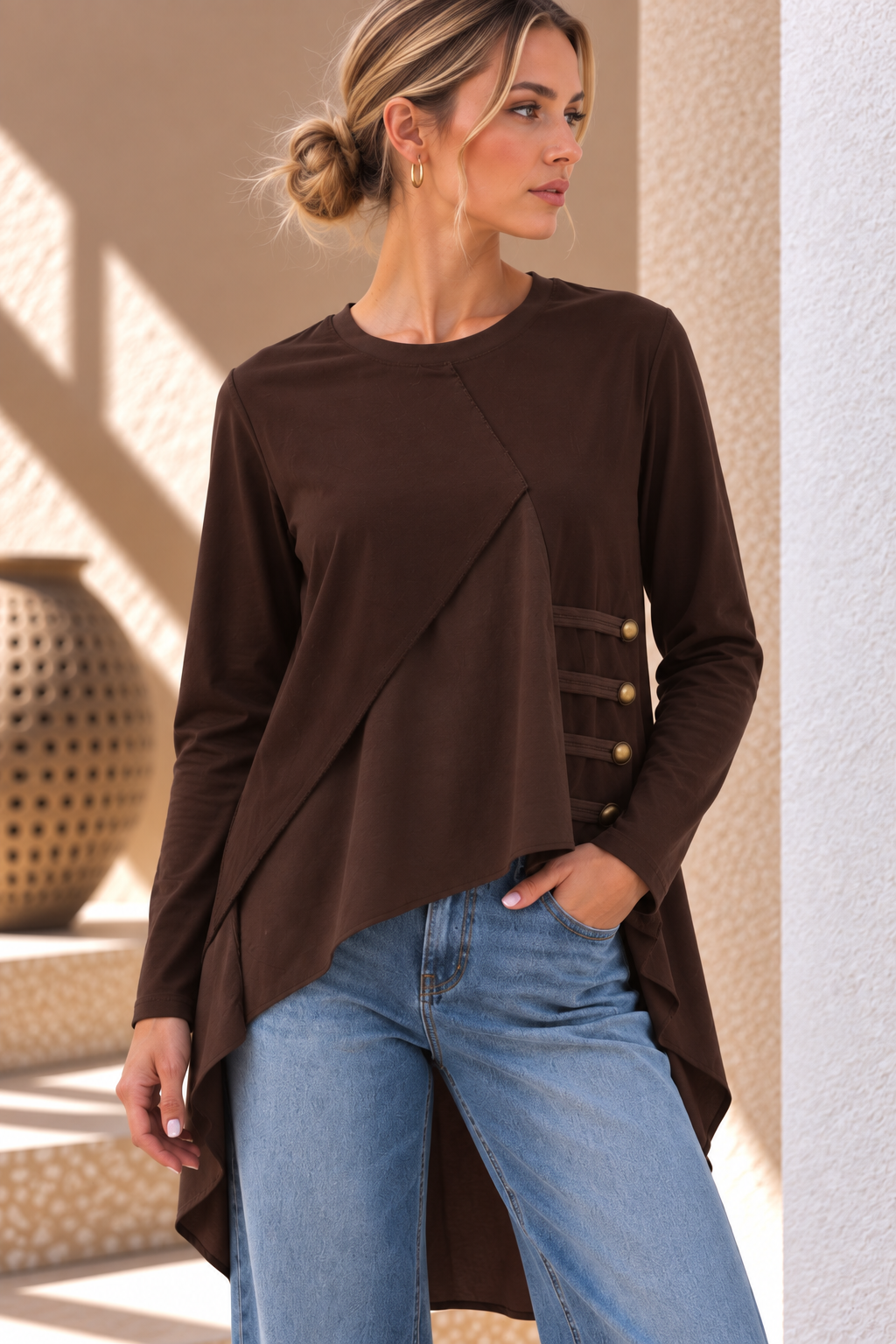 Vesper Asymmetric Top – Brown