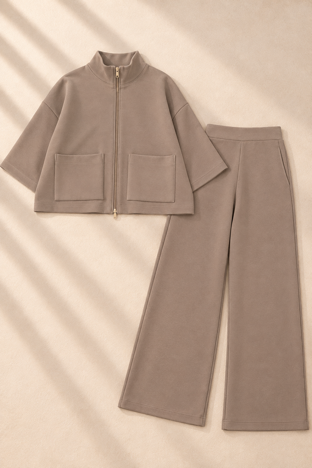 Veyra Zip Co-ord Set - Coffee