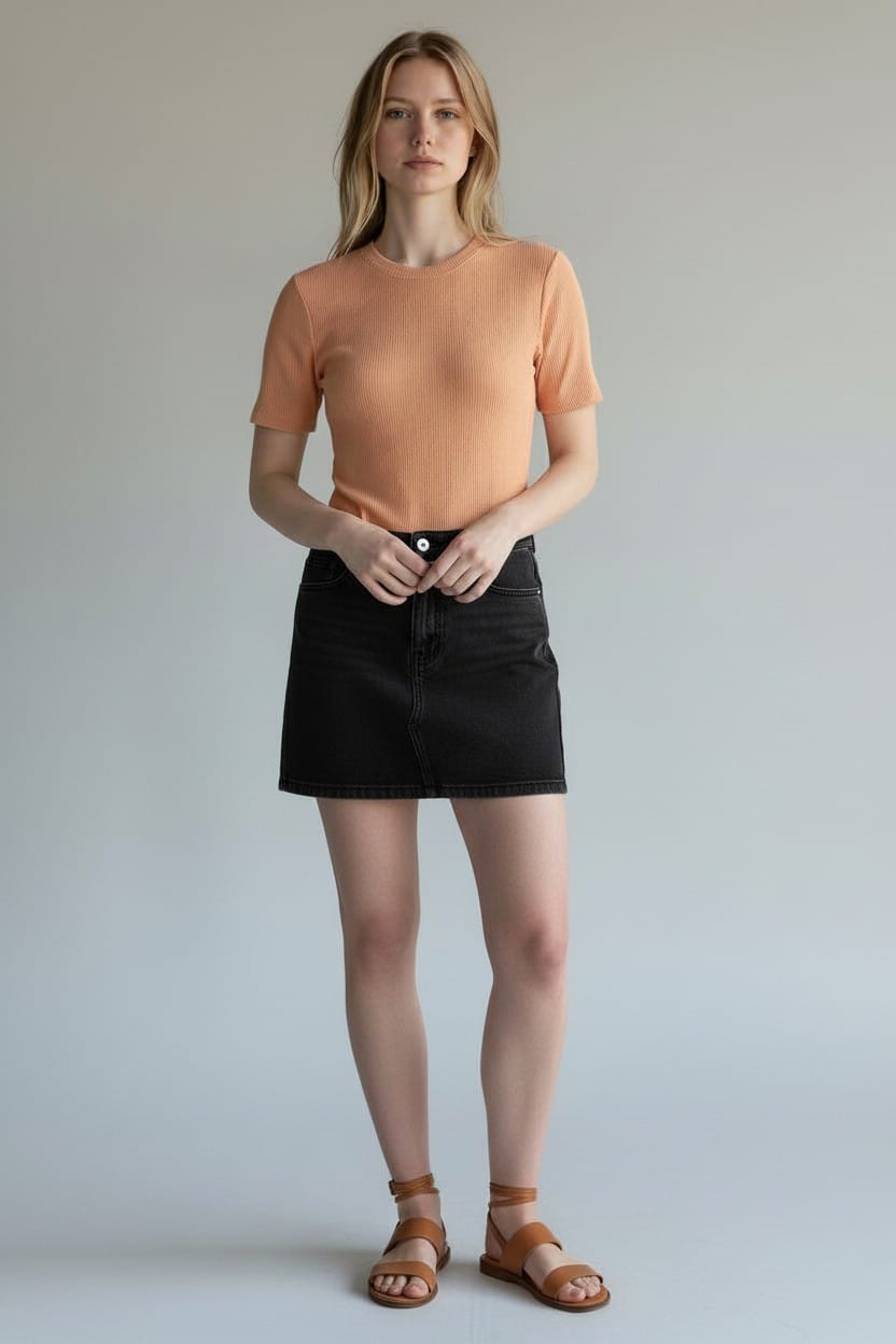 CoreEase Ribbed Multiwear Bodysuit – Soft Peach