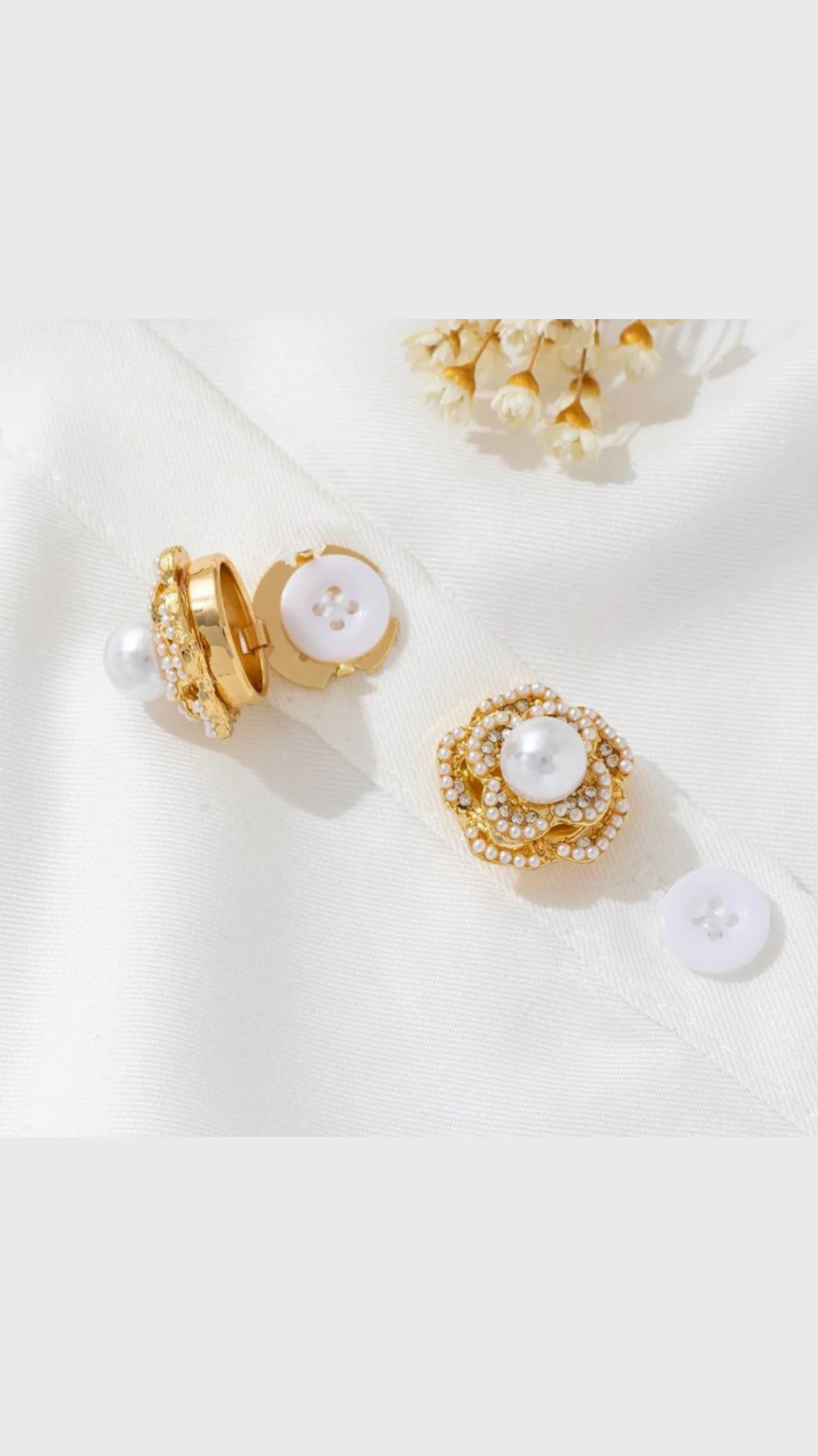 Rosette Pearl | Button Covers