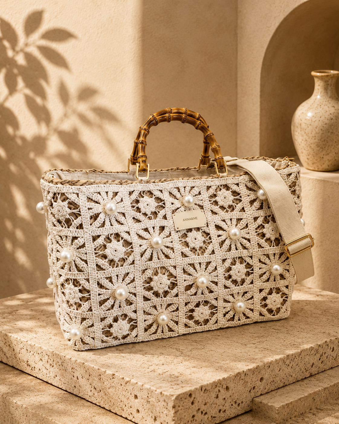 Crochet Pearl Tote