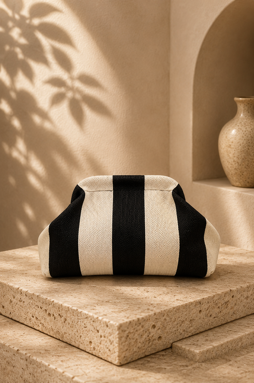 Riviera Stripe Clutch