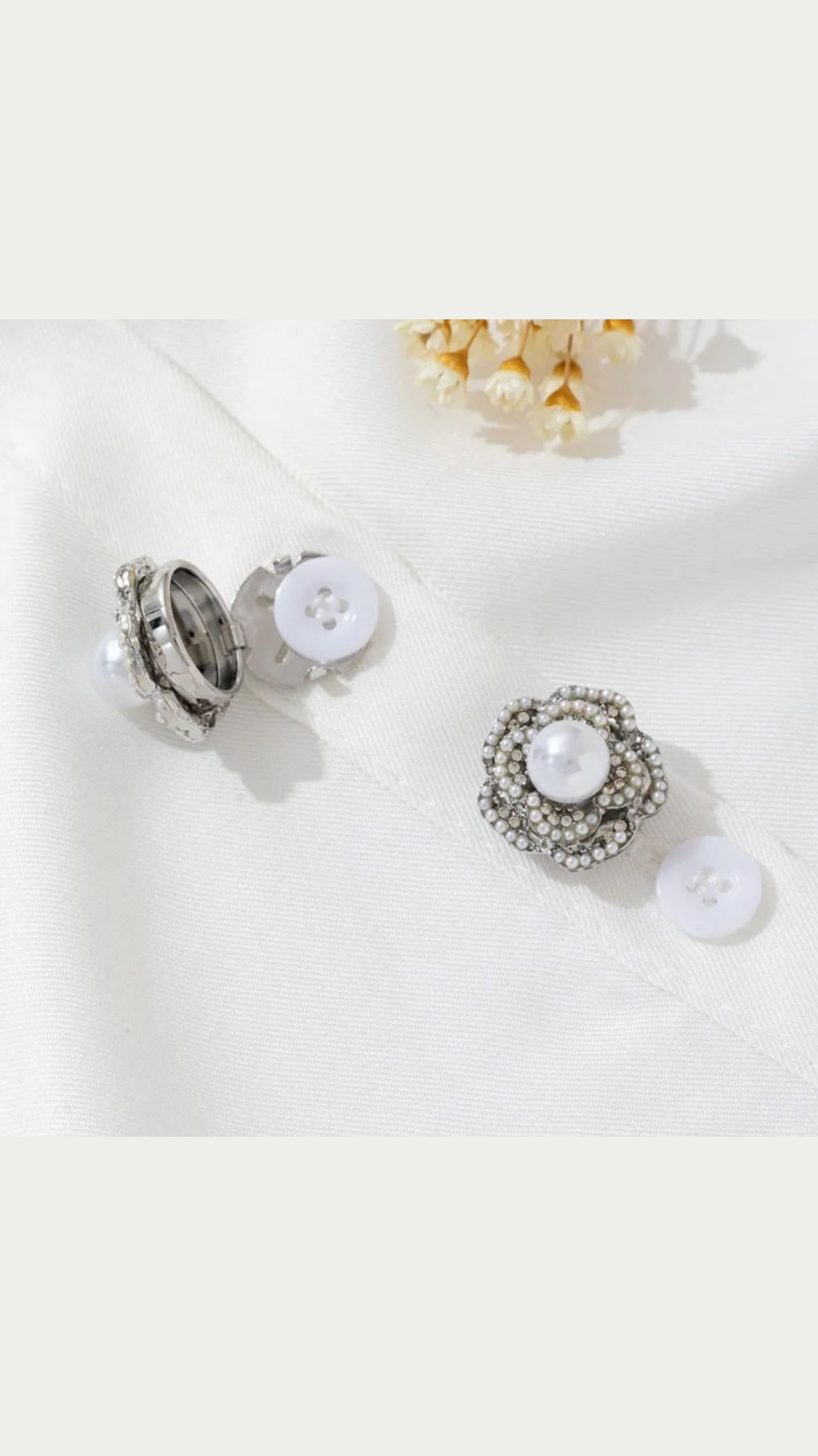 Rosette Pearl | Button Covers