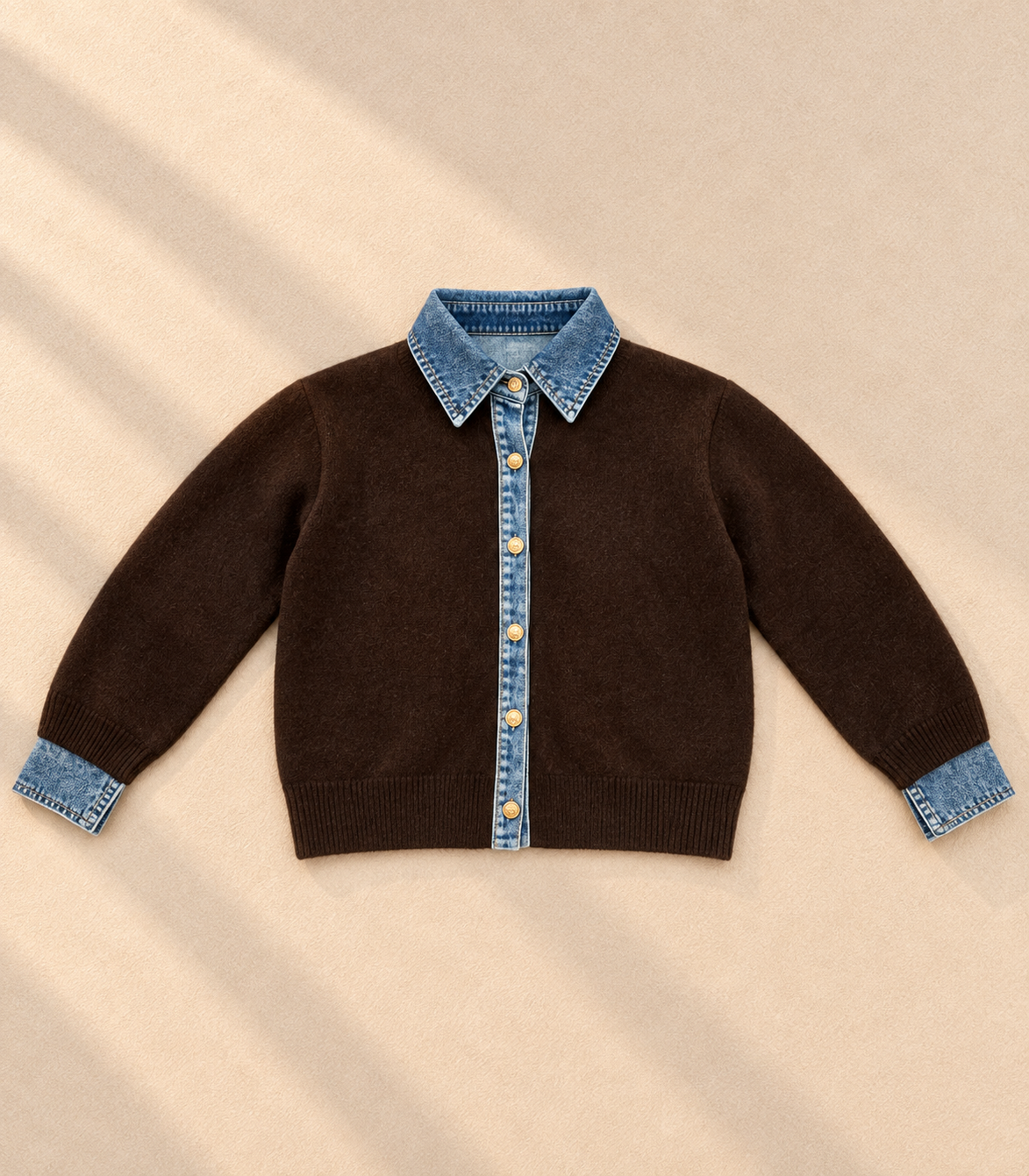 Archive Denim Cardigan – Chocolate