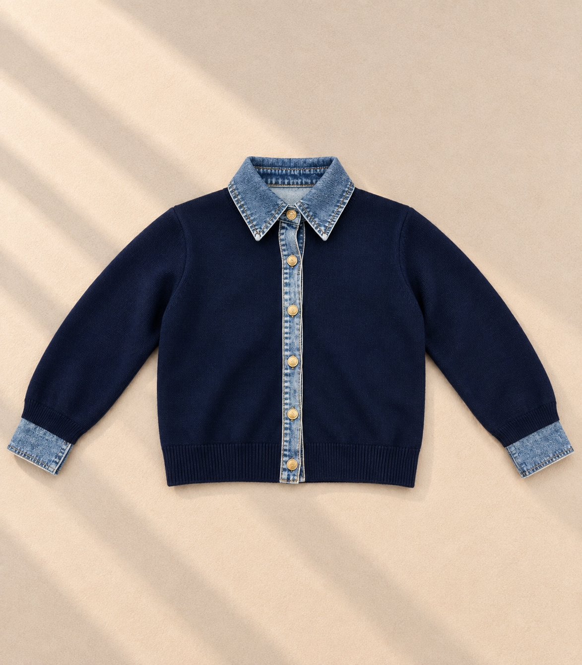 Archive Denim Cardigan – Navy
