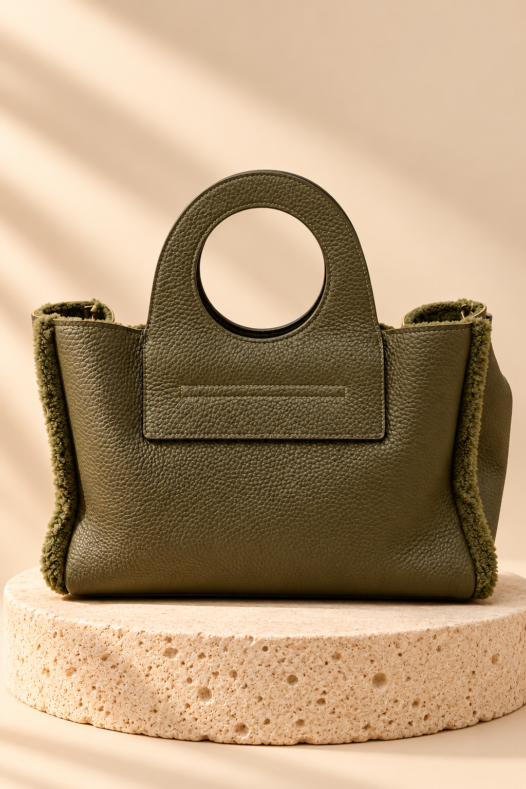 Arden Shearling Trim Bag