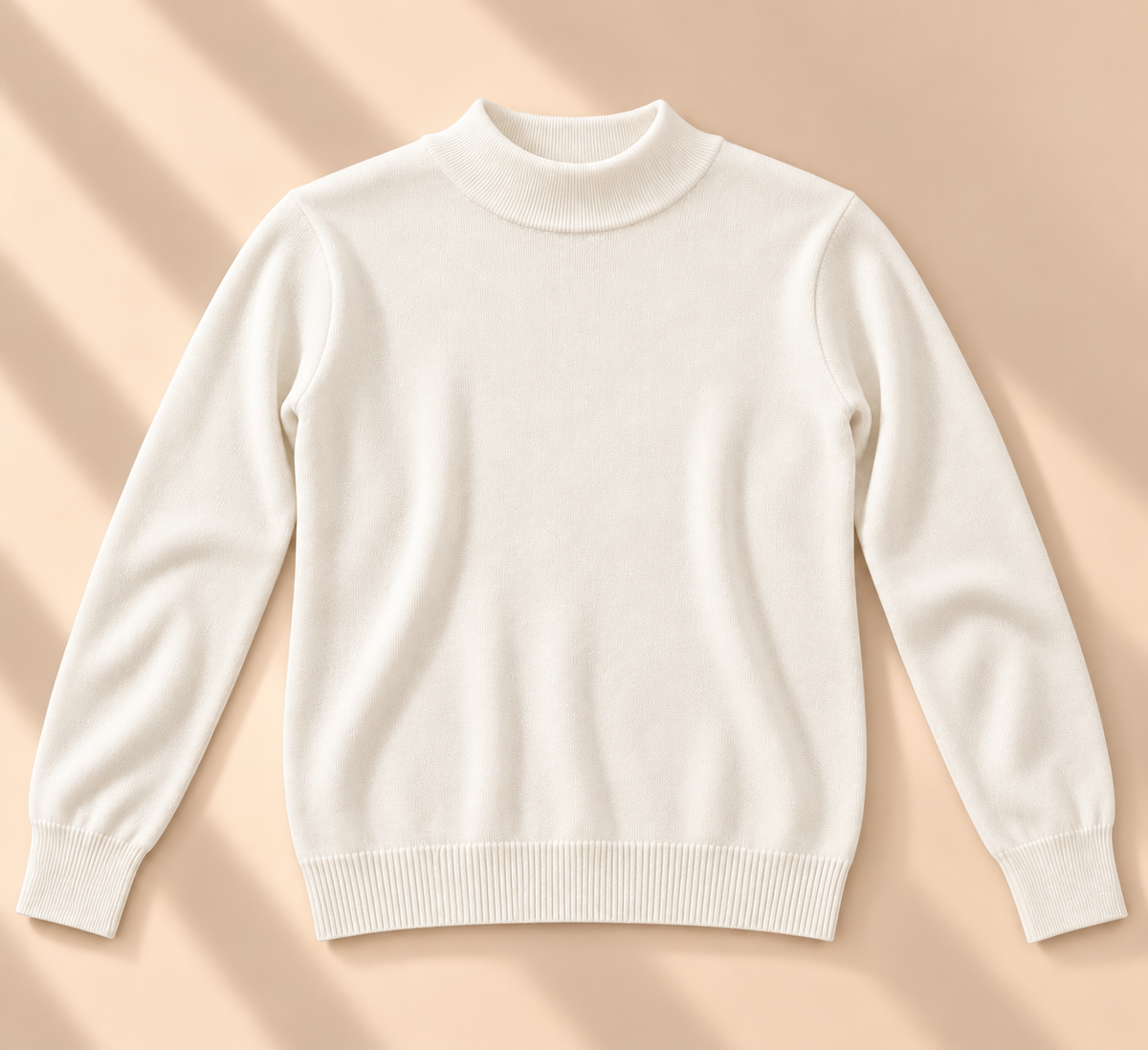Aveline Mock Neck Jumper – White