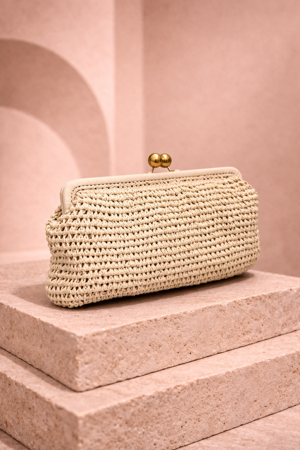 Solea Raffia Clutch