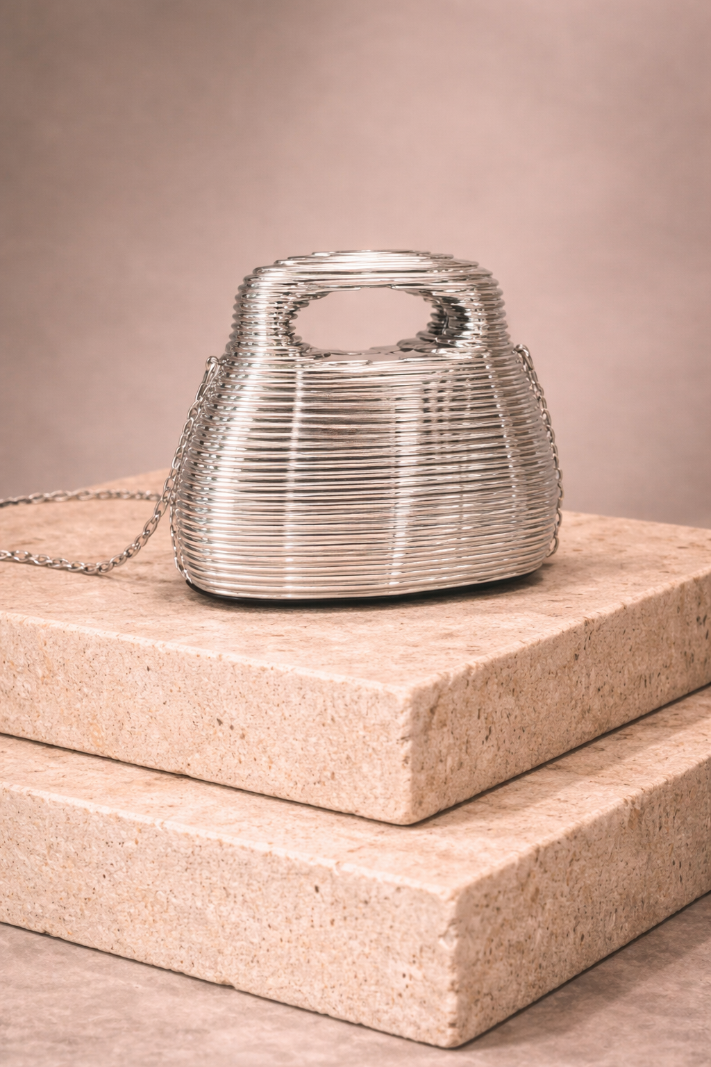 Argent Sculpt Mini Bag