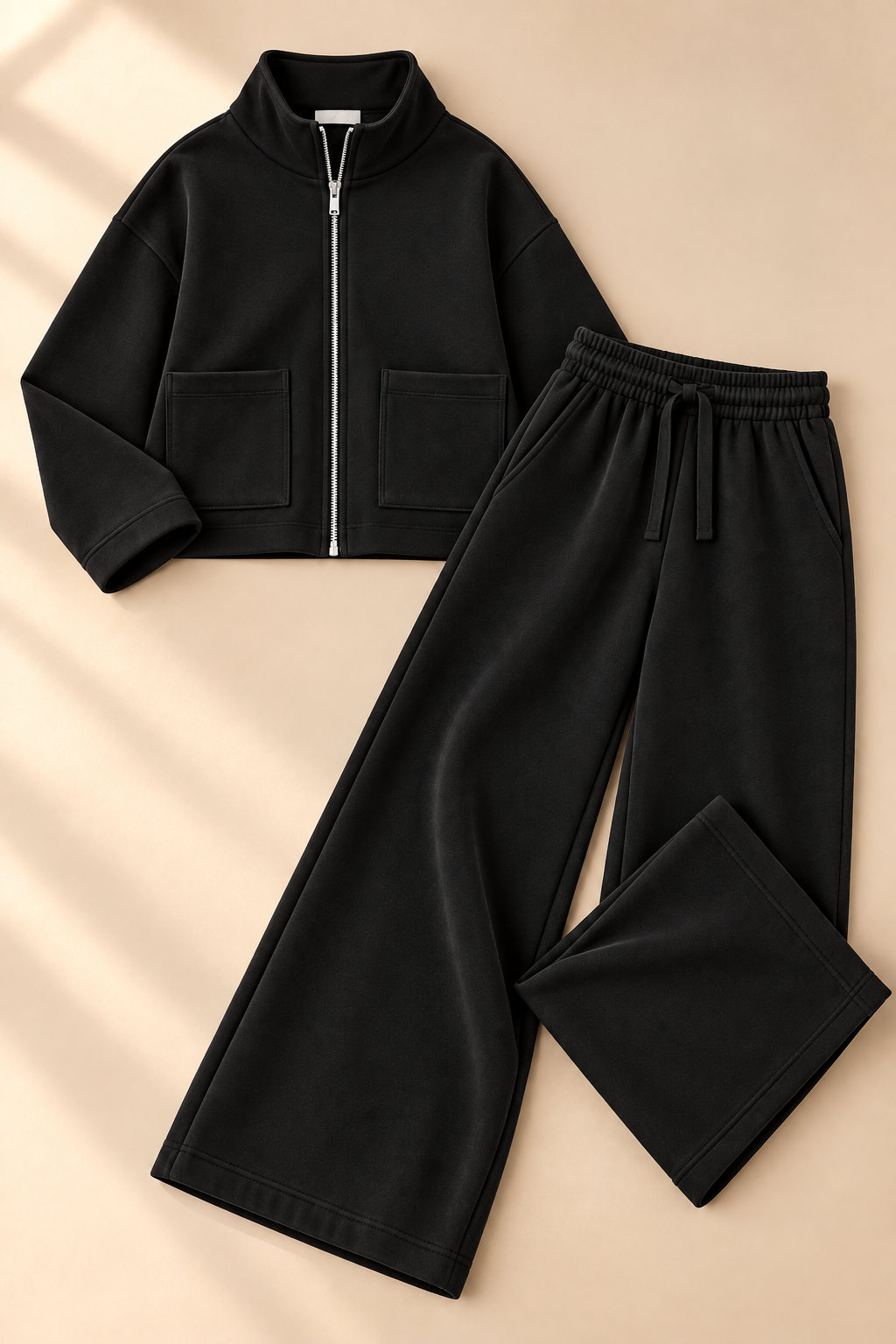 Veyra Zip Co-ord Set - Black