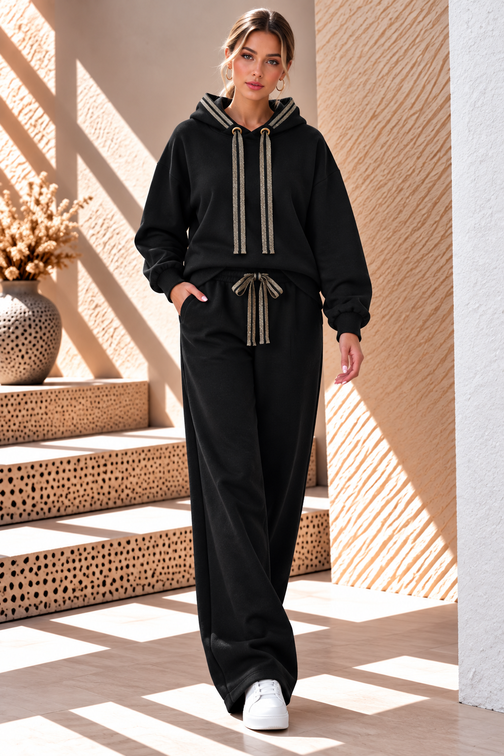 Cavelle Hoodie Co-ord – Black