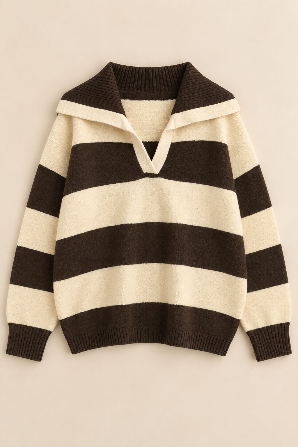 Blythe Stripe Knit – Brown/Yellow